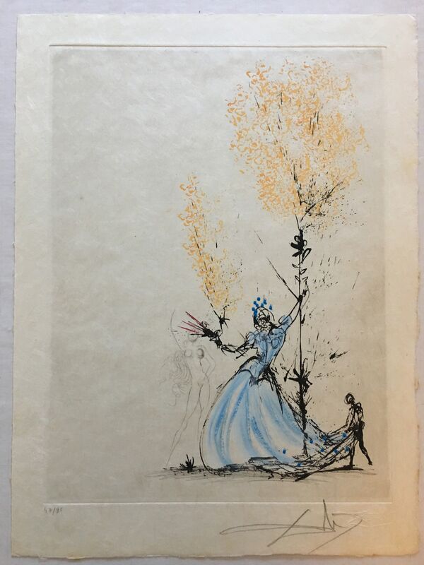 Salvador Dalí, ‘La Fille a Page (Girl with the Page)’, 1968, Print, Etching, Puccio Fine Art