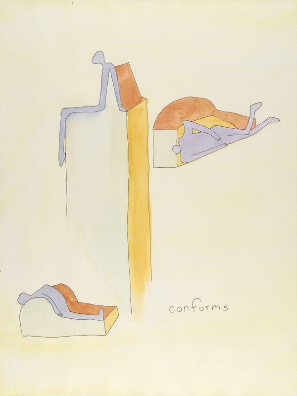 Hannah Greely, ‘Conforms’, 2012, Drawing, Collage or other Work on Paper, Tempera on paper, from a unique set of 27, Galerie Bob van Orsouw