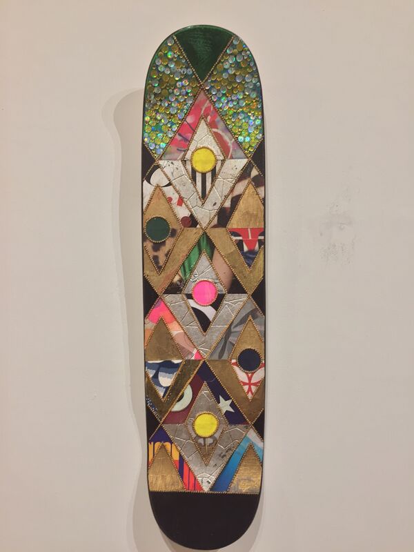 Jill Ricci, ‘Green With Envy’, 2020, Painting, Mixed media on skatedeck, Parlor Gallery