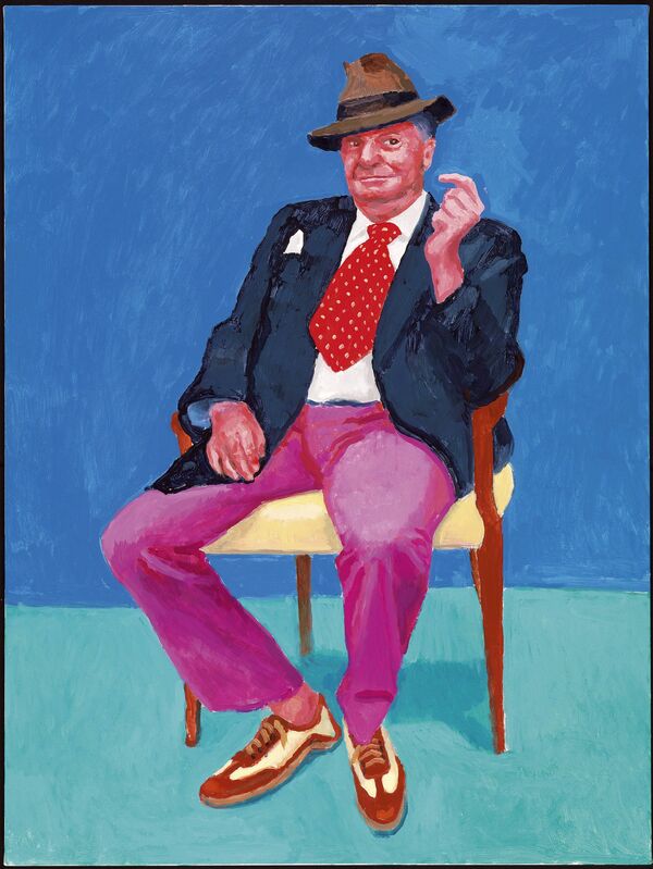 David Hockney, ‘"Barry Humphries, 26th, 27th, 28th March 2015" from "82 Portraits  and 1 Still-Life"’, 2015, Painting, Acrylic on canvas (one of an 82-part work), Guggenheim Museum Bilbao