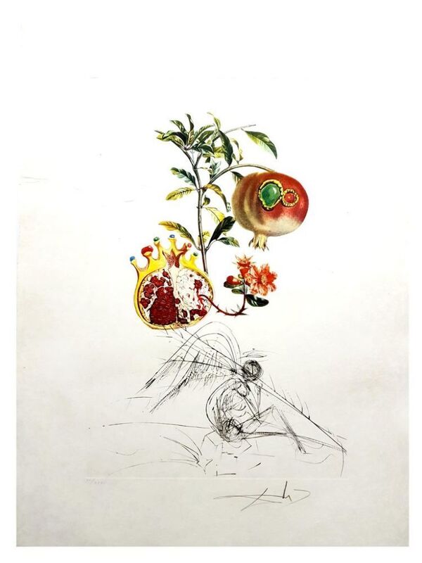 Salvador Dalí, ‘Flordali - Grenade et l'Ange’, 1969, Print, Original etching on Rives paper, Samhart Gallery