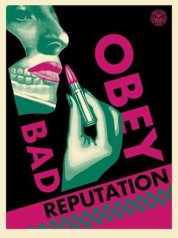 Shepard Fairey, ‘Bad Reputation "Black"’, 2019, Print, Screen Print On Paper With Thick Black Inks, New Union Gallery