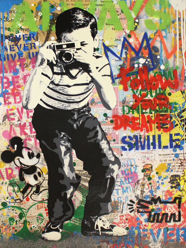 Mr. Brainwash, ‘Smile’, 2020, Painting, Acrylic on paper, Galerie Perahia