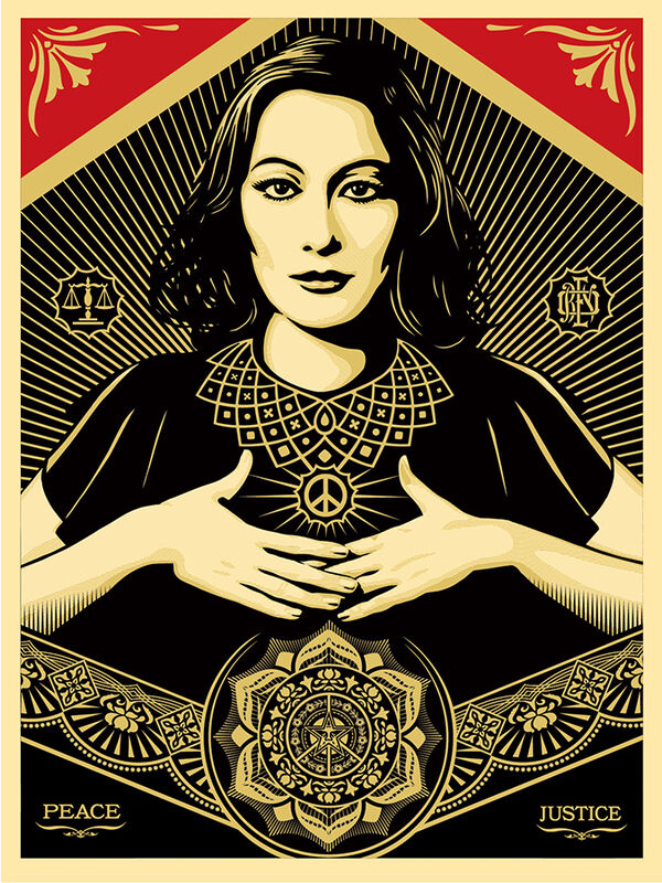 Shepard Fairey, ‘Peace and Justice Woman’, 2013, Print, Screen print, Children's Museum of the Arts Benefit Auction