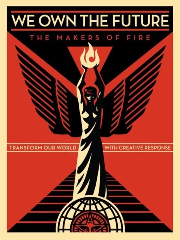 Shepard Fairey, ‘We Own The Future’, 2013, Print, Screenprint, Art for ACLU Benefit Auction
