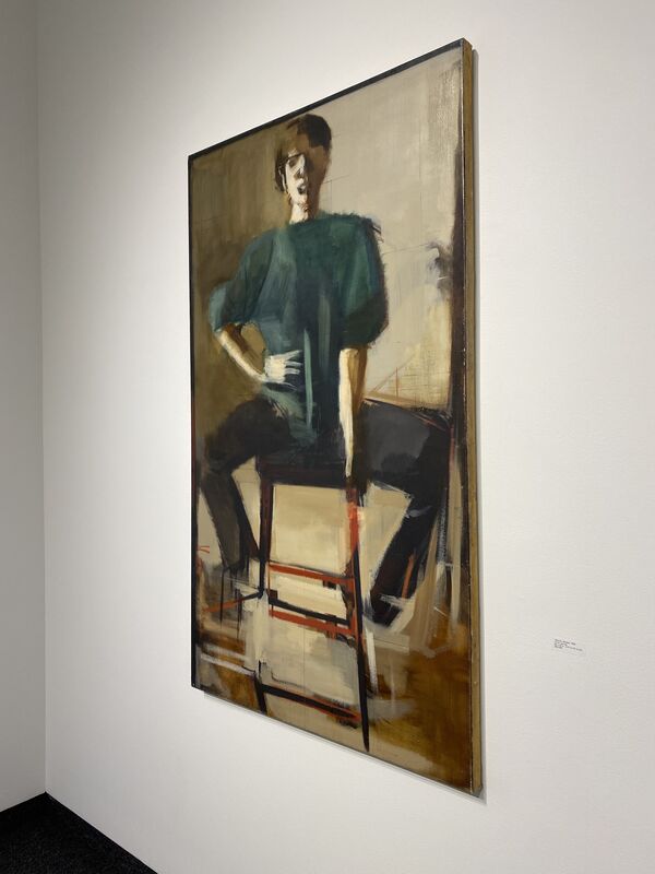 Peri Schwartz, ‘Woman Seated (green shirt)’, 1998, Painting, Oil on canvas, Gallery NAGA