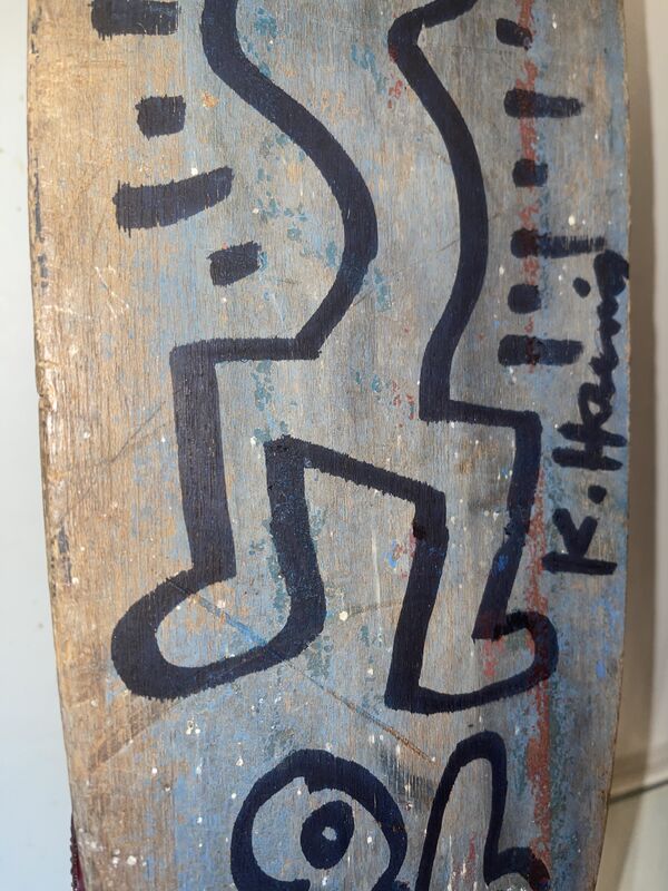 Keith Haring, ‘Human Ride’, 1986, Ephemera or Merchandise, Ink on skateboard., Gallery 55 TLV