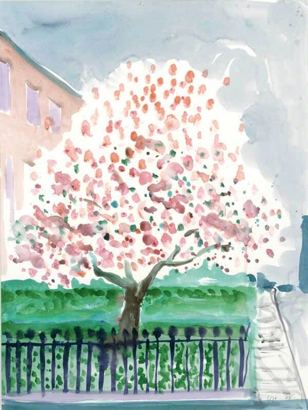 David Hockney, ‘Magnolia Edwards Square’, 2002, Painting, Watercolour on paper, Andipa