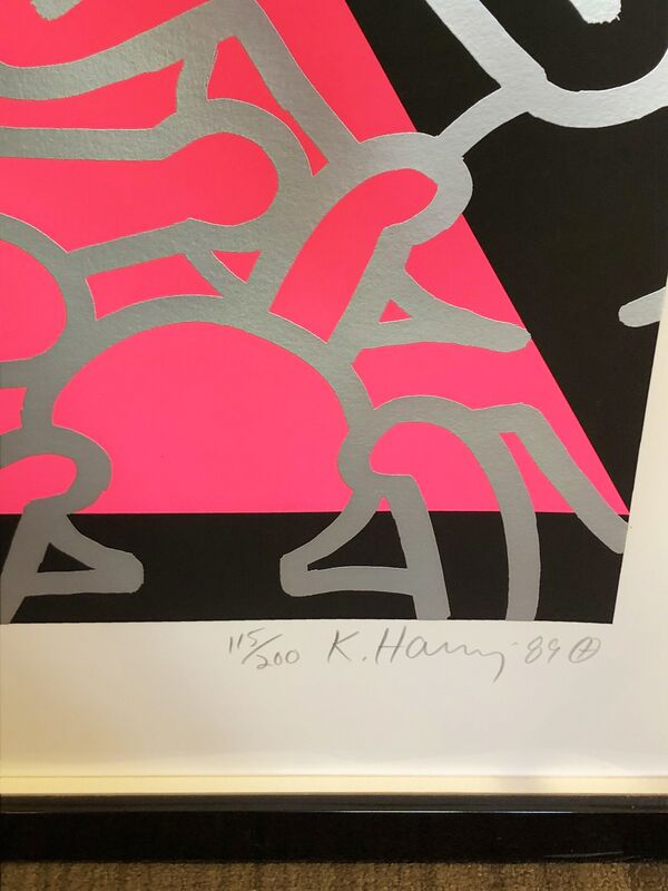 Keith Haring, ‘Silence =  Death’, 1989, Print, Screenprint in colors, Hamilton-Selway Fine Art Gallery Auction