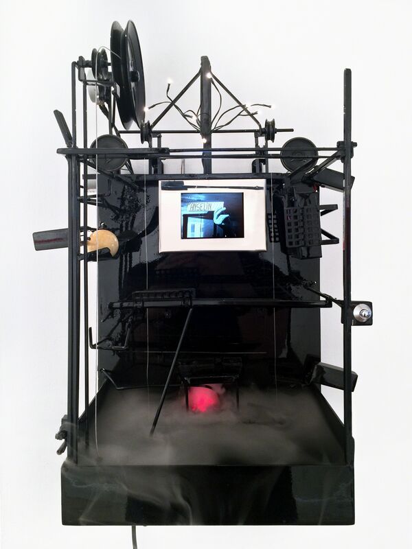 Fabien Chalon, ‘Mr Anselin’, 2003, Sculpture, Metal, electronics, sound, wood, water vapor, Galerie Olivier Waltman | Waltman Ortega Fine Art