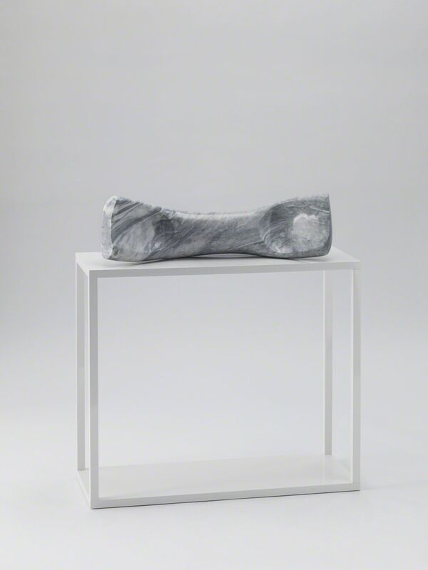 Claudia Comte, ‘Marble Squeezed Tubes 6’, 2016, Sculpture, Bardiglio marble, polished, vein cut, car lacquered plinth, KÖNIG GALERIE 