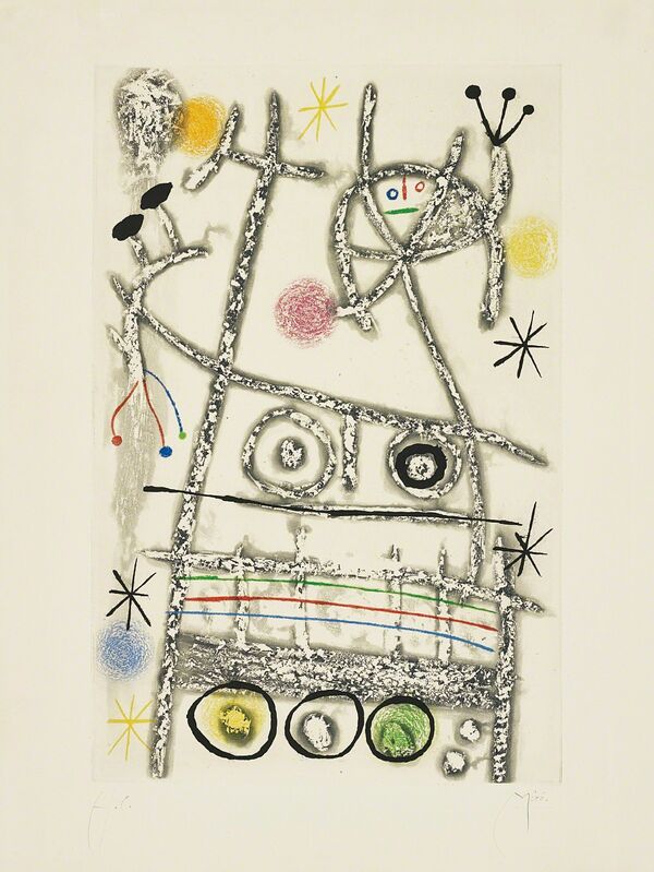 Joan Miró, ‘Les Forestiers (gris) (The Foresters - Grey)’, 1958, Print, Aquatint in colours, on BFK Rives paper, with full margins., Phillips