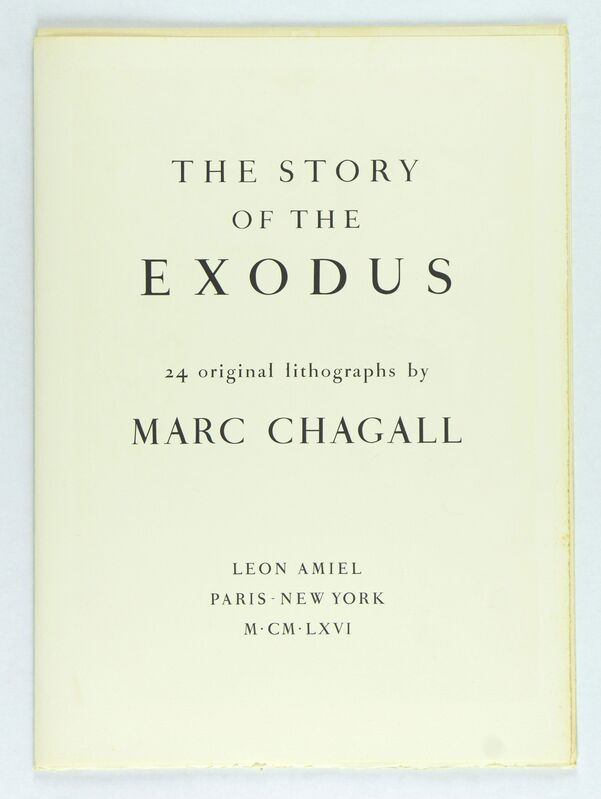 Marc Chagall, ‘The Story of Exodus’, 1966, Print, Lithographs in colors, Capsule Gallery Auction