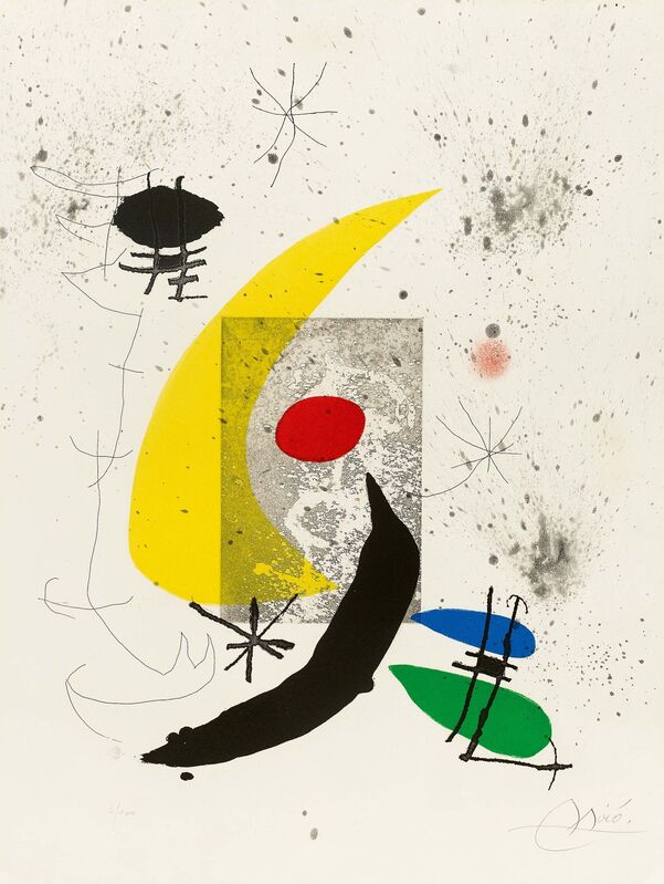 Joan Miró, ‘Pour Paul Éluard’, 1973, Print, Etching on colour aquatint on Arches (watermark), Van Ham
