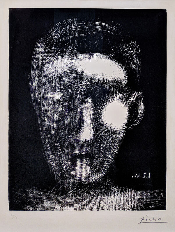 Pablo Picasso, ‘TETE DE GARCON (BLOCH 1025)’, 1962, Print, LINOCUT, Gallery Art