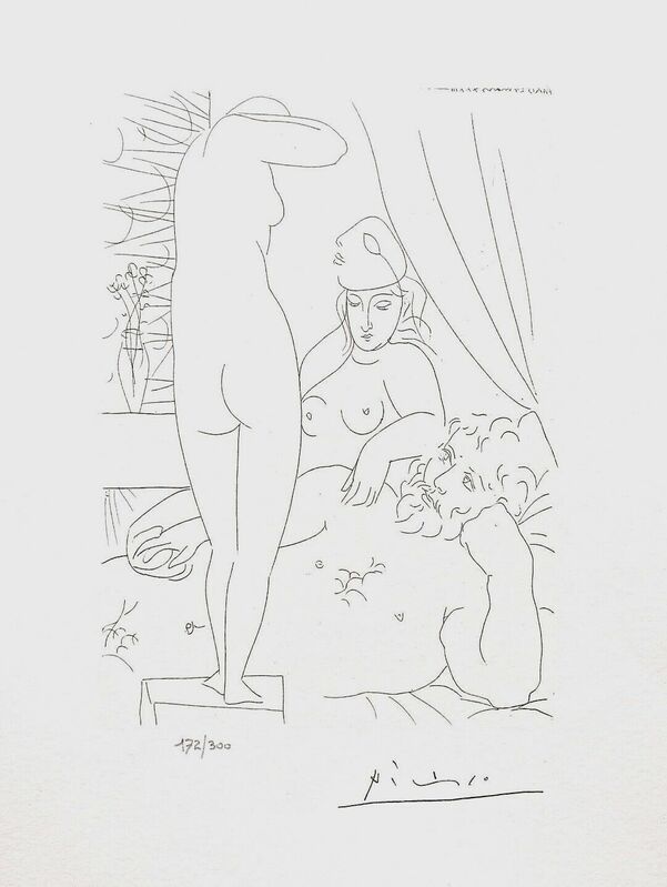 Pablo Picasso, ‘Two Nudes & Man’, 1990, Reproduction, Lithograph on wove paper, Art Commerce