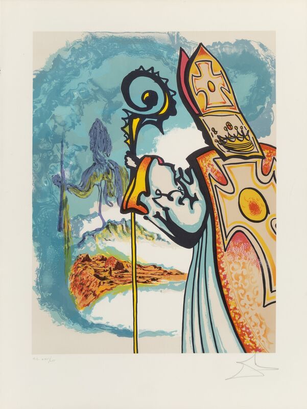 Salvador Dalí, ‘King Richard, from Ivanhoe’, 1977, Print, Lithograph in colors on Arches paper, Heritage Auctions