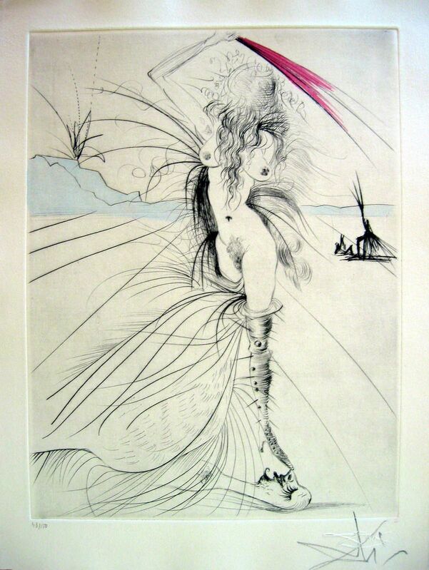 Salvador Dalí, ‘Les Aigrettes (The Egrets)’, 1969, Print, Drypoint etching with roulette on Arches paper, Puccio Fine Art