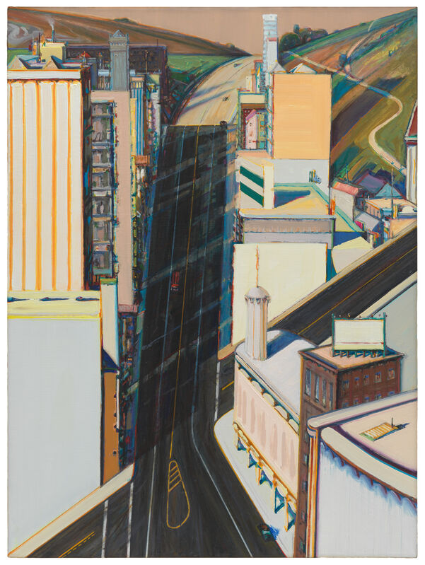 Wayne Thiebaud, ‘Sunset Streets’, 1985, Painting, Oil on canvas, San Francisco Museum of Modern Art (SFMOMA) 