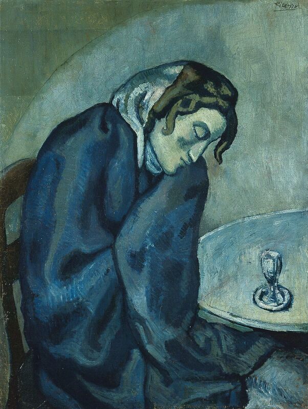 Pablo Picasso, ‘Buveuse assoupie (Sleeping Drinker)’, 1902, Painting, Oil on canvas, Kunstmuseum Bern