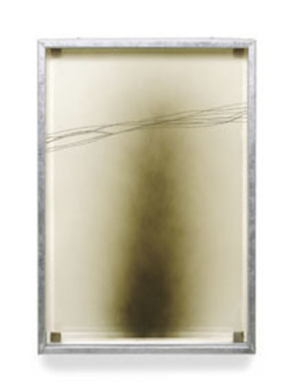 Jannis Kounellis, ‘Untitled (Smoke)’, 1990, Sculpture, Etching on glass in glavanized iron box, Schellmann Art
