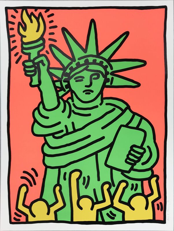 Keith Haring, ‘Statue of Liberty’, 1986, Print, Screenprint in colors, on heavy wove paper, Upsilon Gallery