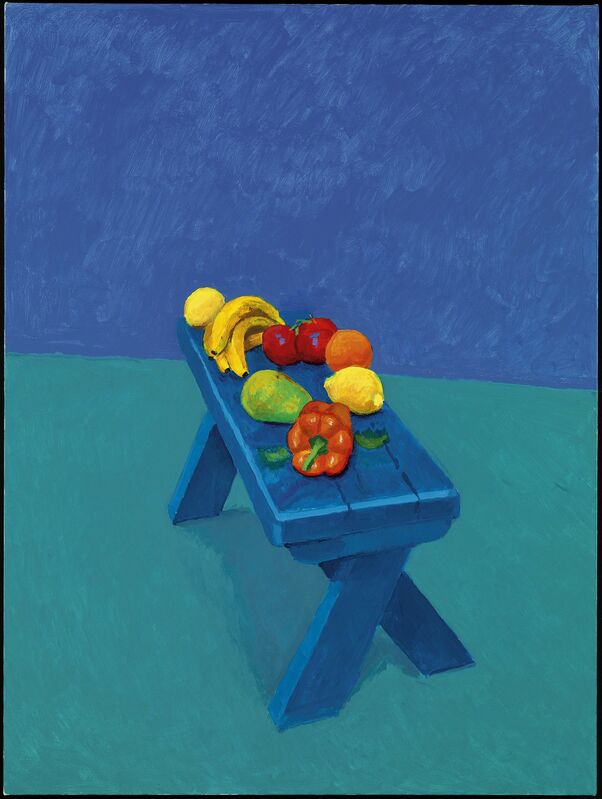 David Hockney, ‘"Fruit on a Bench, 6th, 7th, 8th March 2014" from "82 Portraits and 1 Still-Life" ’, 2014, Painting, Acrylic on canvas (one of an 82-part work), Guggenheim Museum Bilbao