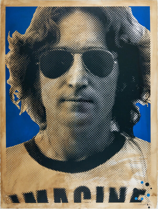 Mr. Brainwash, ‘John Lennon’, 2007, Print, Screenprint on hand torn paper, New Union Gallery
