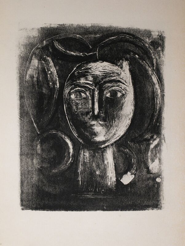 Pablo Picasso, ‘Tete De Jeune Fille (Youth's Head), 1949 Limited edition Lithograph by Pablo Picasso’, 1949, Reproduction, Lithograph, Globe Photos