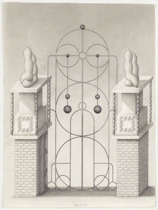 Paul Noble, ‘Mr Gate’, 2008-2011, Drawing, Collage or other Work on Paper, Pencil on paper, Gagosian