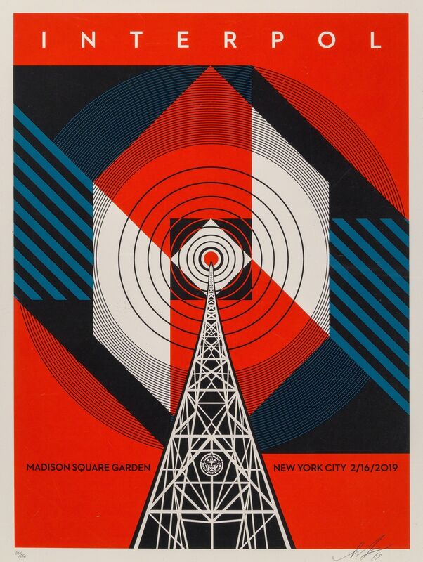 Shepard Fairey, ‘Interpol NYC Calling’, 2019, Print, Screenprint in colors white speckled paper, Heritage Auctions