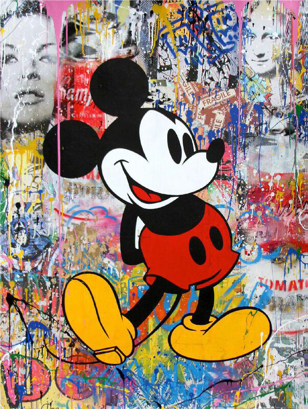Mr. Brainwash, ‘Mickey’, 2018, Painting, Silkscreen and Mixed Media on Paper, Maddox Gallery