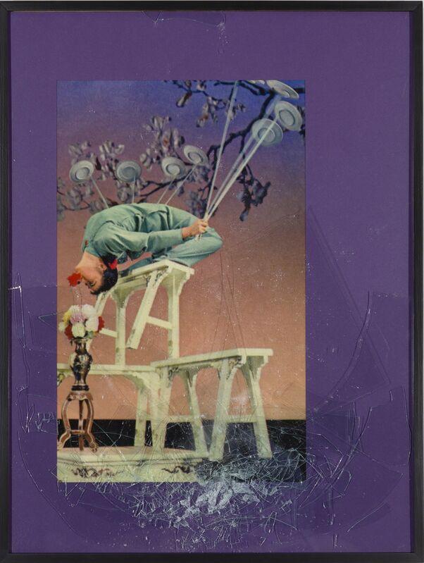 Barbara Bloom, ‘Balance #7 (Girl Acrobat)’, 2001, Mixed Media, Iris print in colored matte with broken glass embedded in Plexiglas, Tracy Williams, Ltd.