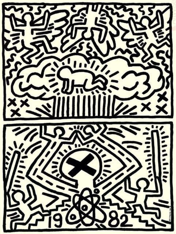 Keith Haring, ‘Nuclear Disarmament’, 1982, Posters, Offset Lithograph on paper, Leonards Art