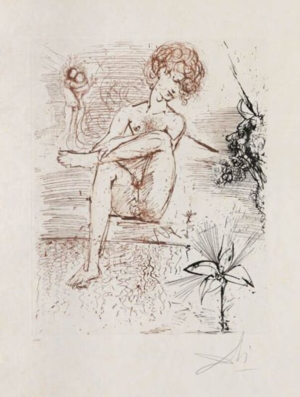 Salvador Dalí, ‘Narcissus’, 1963-1965, Print, Drypoint and aquatint etching, Galerie d'Orsay
