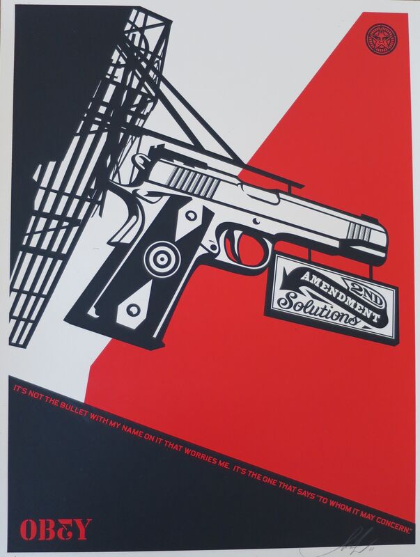 Shepard Fairey, ‘2nd Amendment Solutions’, 2011, Print, Serigraphie, Gallery 55 TLV