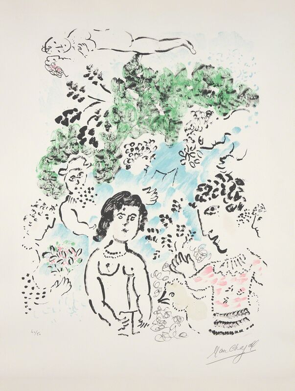 Marc Chagall, ‘La Branche verte (The Green Branch)’, 1984, Print, Lithograph in colors, on Arches paper, with full margins., Phillips