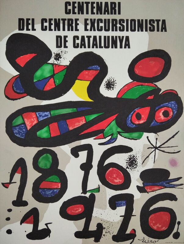 Joan Miró, ‘Centenari del Centre Excursionista de Catalunya. 1876 - 1976’, 1976, Ephemera or Merchandise, Lithographic poster, promoart21