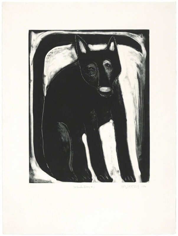 Judy Kensley McKie, ‘Black Dog #1’, 1990, Print, Monotype, Gallery NAGA