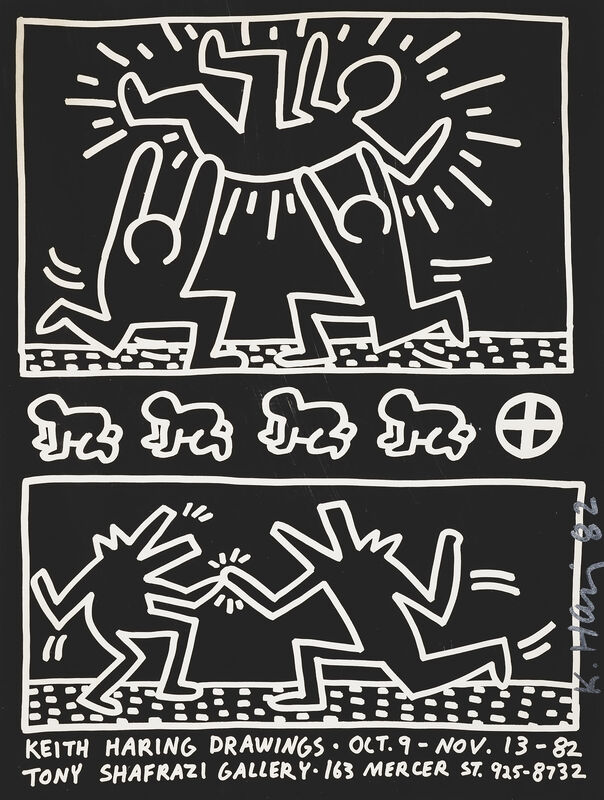 Keith Haring, ‘Keith Haring Drawings, Tony Shafrazi Gallery’, 1982, Ephemera or Merchandise, Lithograph on wove paper, Tate Ward Auctions
