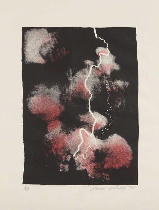 David Hockney, ‘Smaller Study of Lightning’, 1973, Print, Lithograph in colors, on Moulin du Verger du Puymoyen handmade paper, with full margins, Phillips