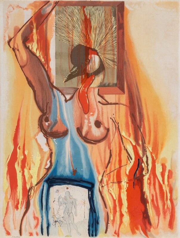 Salvador Dalí, ‘Le Phenix, from Alchemie des Philosophes’, 1975, Print, Lithograph in colors on parchment, Heritage Auctions