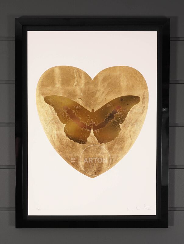 Damien Hirst, ‘I Love You, Butterfly, Gold’, 2015, Print, Silkscreen, Gold Leaf, Foil Block, Arton Contemporary