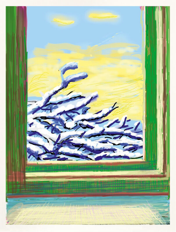 David Hockney, ‘Snow Window, iPad Drawing’, 2019, Print, 8 colour inkjet print on cotton-fiber archival paper, Oliver Clatworthy Gallery Auction