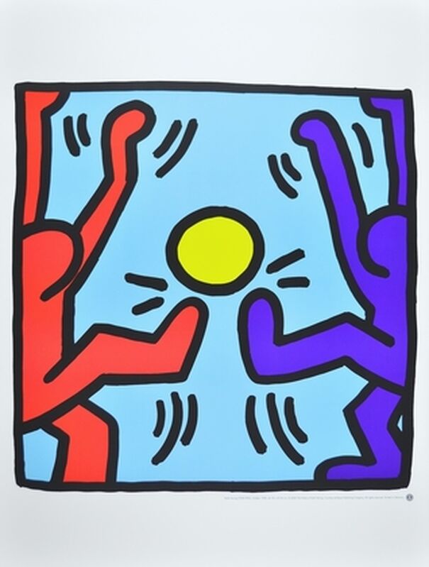 Keith Haring, ‘Untitled (Playing People)’, 1987/2000, Ephemera or Merchandise, Offset lithographic poster printed in colours, Forum Auctions