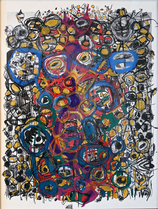 Danny Simmons, ‘Once Around the Block’, 2020, Painting, Charcoal and acrylic, InLiquid