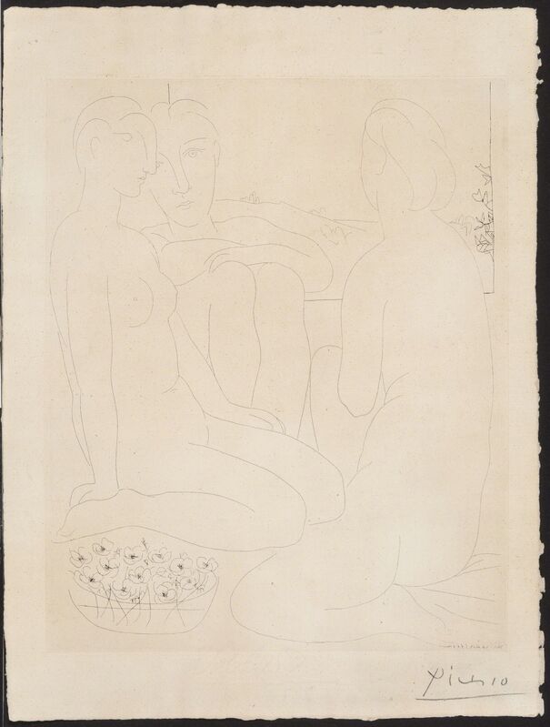 Pablo Picasso, ‘Trois femmes nues près d'une fenêtre, from La Suite Vollard’, 1933, Print, Etching on Montval paper, Heritage Auctions