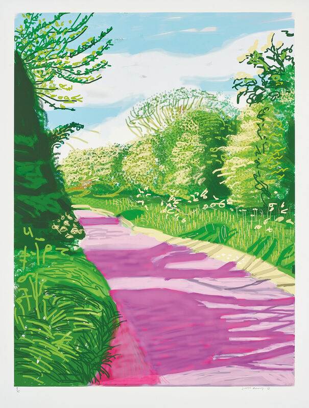 David Hockney, ‘The Arrival of Spring in Woldgate, East Yorkshire in 2011 (twenty eleven) - 31 May, No. 2, 2011, from The Arrival of Spring in 2011 (twenty eleven)’, 2011, Drawing, Collage or other Work on Paper, IPad drawing in colours, printed on wove paper, with full margins., Phillips