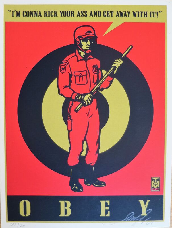 Shepard Fairey, ‘Riot Cop’, 2009, Print, Art paper, AYNAC Gallery