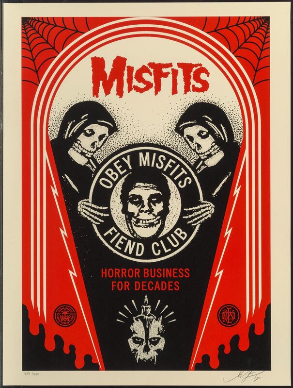 Shepard Fairey, ‘Horror Business Crypt’, 2018, Print, Screenprint in colors on speckled cream paper, Heritage Auctions
